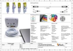 1aTTack. de Cablu de rețea Cat. 7 2m galben pachet de 10 cablu Ethernet Cat7 Cablu LAN de rețea Cablu brut 10 Gb s SFTP PIMF LSZH set cablu patch cu mufă Rj 45 Cat. 6a - 4251073616919