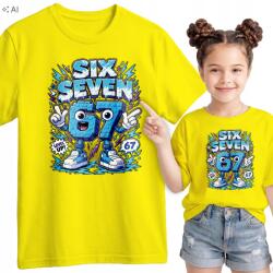  Gyerek Póló Sárga Roblox Six Seven Brainrot 67 3XS 92 cm