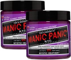 Manic Panic Mystic Heather Classic Cream - Culoare de păr semi-permanentă violet vegană și prietenoasă cu animalele, 2 x 118 ml - HCR