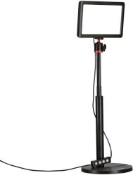 Rollei Lumis Key-Light, lumină video LED incl. Trepied de masă cu telecomandă pe cablu pentru iluminarea fluxurilor video și conferințe 28555 negru (28555)