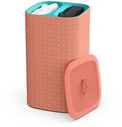 Joseph Joseph Tota Pop - coș de rufe de 60 de litri cu capac, 2 saci de rufe detașabili cu mânere - coral/verde - 50026 (50026)