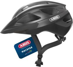 ABUS Casca de bicicleta de drum ABUS Macator - casca de bicicleta sportiva pentru incepatori - si pentru purtatori de coada - pentru barbati si femei - titan (gri lucios), marimea M - 87216 (87216)