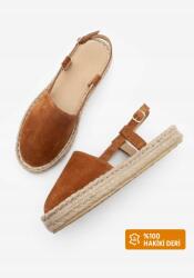  Női Velúr Espadrilles Platform Pánttal 40 5GA