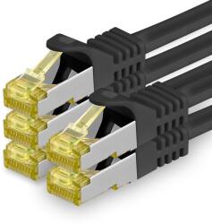 1aTTack. de Cablu de rețea Cat. 7 5m negru pachet de 5 cablu Ethernet Cat7 Rețea cablu LAN cablu brut 10 Gb s SFTP PIMF LSZH set cablu patch cu mufă Rj 45 Cat. 6a - 4251073616179