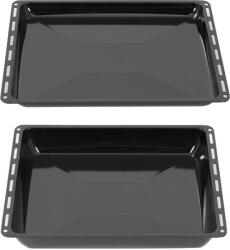 ICQN Set tăvi de copt ICQN 445 × 375 × 25 & 50 mm, compatibil cu Bauknecht, Indesit, Whirlpool Group & Algor, tăvi emailate pentru cuptor și aragaz - 445-set-25-50 (445-set-25-50)