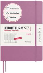 Leuchtturm1917 planificator săptămânal 2027 Compoziție (B5) - Germană, Dusty Rose, 254 x 178 mm, ianuarie-decembrie (12 luni), prezentare săptămânală cu grilă orară 7: 00-22: 00 per coloană, copertă cartonată, hârti
