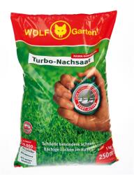 WOLF-Garten Reînsămânțare WOLF-Garten turbo pentru renovarea gazonului LR250 (pentru 250 m2, densitate mare cu aprox. 70.000 lăstari/m2, potrivit pentru toate tipurile de gazon, cu garanție de germinare WOLF-Gart