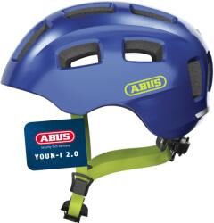 ABUS Casca de bicicleta ABUS Youn-I 2.0 - cu lumina pentru copii, adolescenti si adulti tineri - pentru fete si baieti - albastru (albastru stralucitor), marimea S - 40158 (40158)