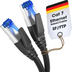 KabelDirekt - Cablu de rețea Cat 7, rezistent la rupere - 25 m - Cablu LAN 10 Gigabit și cablu Ethernet, disponibil la 0, 25-30 m (cablu patch pentru rețele de mare viteză, PC, comutator/router/modem, RJ45, negru