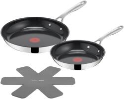 Tefal Set tigăi Tefal Jamie Oliver by Direct Cook, 2 piese. 24/28 cm, inclusiv protector pentru tigăi, suprafață ceramică antiaderentă, etanșare de lungă durată, semnal termic, pentru toate tipurile de arag