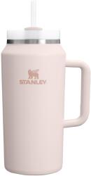 STANLEY 1913 Quencher H2.0 FlowState sticlă de băut cu pai 1, 9L - Pahar termic Răcește timp de 15 ore - 60 de ore Gheață - Se poate spăla în mașina de spălat vase - Termos fără BPA - Cana de băut - Rose Quar