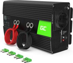 Green Cell PRO 500W/1000W 12V la 230V Convertor de tensiune pentru mașină Pur Sine Volt Convertor Invertor Putere Sinusoidal Pur Invertor Solar Convertor DC AC Converter Convertor de curent