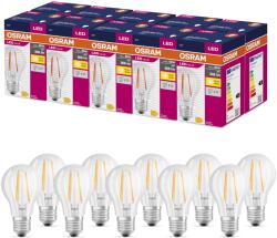 OSRAM LED Star Value Classic A60 LED Lampă pentru soclu E27, formă de bec, FIL, 806 Lumen, alb cald (2700K), înlocuire pentru becurile tradiționale de 60W, nedimabil, pachet de 10 bucăți. - 4058075819665