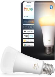 Philips Lampă LED inteligentă Philips Hue A60, White Ambiance, bec LED cu soclu E27, 8.1W, spectru complet de lumină 1000K-20000K, 1600 lumeni, reglabilă, lumină inteligentă compatibilă cu asistenți vocali, p