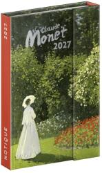 REALSYSTEM Agendă REALSYSTEM 110x160 mm, săptămânală, pagini galbene, cu închidere cu clapetă, cu motiv Claude Monet, 2027 (5412-CM)