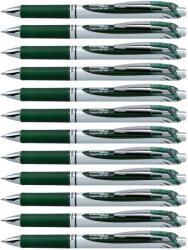 Pentel Pixuri cu gel Pentel EnerGel XM BL77 cu mecanism de împingere, verde pădure (pachet de 12) - BL77-D3X-VE (BL77-D3X-VE)