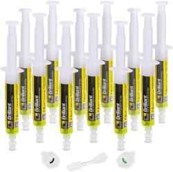 ERRECOM Brilliant - 12 x 7, 5 ml, indicator de fluorescență UV pentru detectarea scurgerilor de agent frigorific în sistemele de aer condiționat auto, inclusiv adaptoare 1/4 SAE și 5/16 SAE (pentru R410a, R32