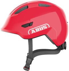 ABUS Casca pentru copii ABUS Smiley 3.0 - casca de bicicleta cu o potrivire profunda, design prietenos pentru copii si spatiu pentru o impletitura - pentru fete si baieti - rosu lucios, marimea S - 67273 (