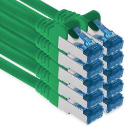 1aTTack. de Patchkabel - 10X 3 Metri Ethernet, Rețea, Cablu Lan CAT6a (pentru rețele Gigabit, routere, switch-uri, modemuri cu intrare RJ45 - verde) - 4251073691473