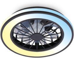 BRILONER - Ventilator LED de tavan cu iluminare, telecomanda, motor DC silențios, 5 viteze, CCT, reglabil, lampă cu ventilator, plafoniera LED, ventilator plafoniera, 38 cm, negru - 3970015 (3970015)