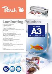 Peach Pungi de laminare peach A3-100 mic - 125 pungi - lucioase - calitate premium pentru cele mai bune rezultate de laminare - compatibile cu dispozitive de la toate producatorii de marci - PP500-01P (PP50