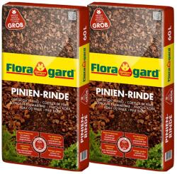 Floragard Scoarță de pin Floragard 120 L (2×60 L, 25-40 mm) - mulci decorativ premium și acoperire naturală a solului pentru paturi, zone de plantare, paturi perene și lemnoase, precum și poteci - suprimă burui