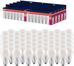 OSRAM LED Star VALUE A60, pachet avantajos cu 60 surse de iluminat, înlocuiește becurile obișnuite de 60W, cald alb (2700K), 6.5W, soclu E27, sticlă filament, nedimabil. - 4058075845695