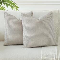JOTOM Set 2 huse de perne din catifea, perne decorative, perne de canapea, perne de canapea, perne decorative, huse de perne decorative pentru canapea, living, 60 x 60 cm, indoit gri - YLDXRUK74