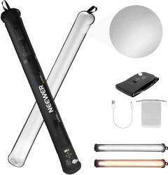 NEEWER Stick LED portabil NEEWER 21W 35, 5"/90cm, Iluminare video gonflabilă TPU portabilă bicoloră, 2700-6500K 1300Lx/0, 5m 12 efecte Baterie CRI95 2500mAh, pentru înregistrare video în studio fotografie, G