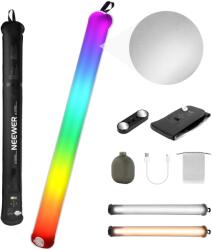 NEEWER Stick de lumină RGB portabil NEEWER Basics 30W 35.5"/90cm, Iluminare TPU gonflabilă portabilă 5000mAh Tip C 45W intrare/30W Ieșire, 3000Lux 17 efecte 2700-6500K CRI95 pentru înregistrare video în stud