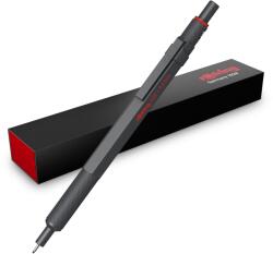 rOtring 600 Creion mecanic | Mina HB de 0, 5 mm | Creion cu mina rotativă cu corp din metal complet | Gri piatră | Zonă de prindere antiderapantă și corp hexagonal - SAP_2204409 (SAP_2204409)