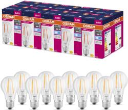 OSRAM LED Star Value Classic A60 LED Lampă pentru soclu E27, formă de bulă, FIL, 806 Lumen, alb rece (4000K), înlocuire pentru becurile tradiționale de 60W, nedimabil, pachet de 10 bucăți - 4058075288652