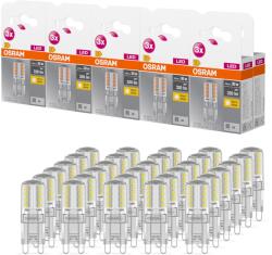 OSRAM BASE LED Lampă PIN, Lampă cu pin G9, 2, 60 W, Înlocuitor pentru bec incandescent de 30W, Alb cald (2700K), Pachet de 10 bucăți - 4058075450073