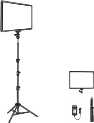 NEEWER Set de lumini de studio cu panou de lumină video LED NEEWER de 13 inchi cu trepied, lumină cheie bicoloră reglabilă 3200-5600K, CRI97+ pentru fotografiere în flux, înregistrare podcast, 2400 lux/0, 5 
