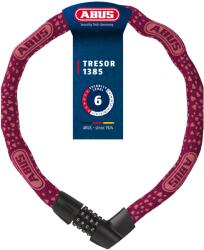 ABUS Lacăt ABUS Tresor 1385/75 Cherry Heart - lacăt cu combinație din oțel călit - lanț pătrat de 6 mm grosime - nivel de siguranță ABUS 6 - 75 cm - roșu - 88013 (88013)