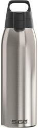 SIGG - Termos, sticlă de băut izolată Shield Therm One Brushed - băuturi carbogazoase - etanșă - lavabilă în mașina de spălat vase - fără BPA - 90% oțel inoxidabil reciclat - argintiu - 1L - 6218.00 (6218.