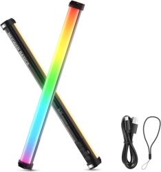 NEEWER Basics Stick de lumină magnetică RGB de 21 inchi, Stick de lumină video portabil cu LED-uri de 14 W, reglabil CRI95, cu 51 de moduri RGB, baterie de 4000 mAh pentru YouTube, TikTok, Studio de înregist