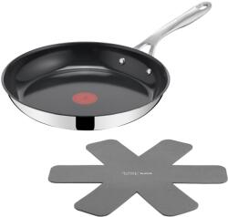 Tefal Jamie Oliver by Direct Cook tigaie 28 cm, inclusiv protecție pentru tigaie, suprafață ceramică antiaderentă, etanșare de lungă durată, semnal termic, pentru toate tipurile de aragaz, rezistentă la cup