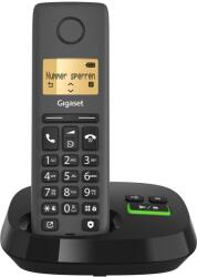 Gigaset Pure 120A - Telefon DECT fără fir cu robot telefonic - ECO DECT - protecție apel - afișaj iluminat - compatibil cu aparate auditive, negru antracit [Compatibil în DE, IT, FR, NL, BE, Che, AUT] - S3085