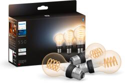 Philips White Ambience E27 Standard Filament, 7W, reglabil, lumină albă caldă până la rece, compatibil cu Amazon Alexa (Echo, Echo Dot), pachet de 3 - 929002477504 (25826600)