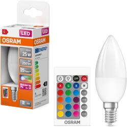 OSRAM STAR+ RGBW LED Lampă cu soclu E14, culori RGB schimbabile prin telecomandă, 4.5W, formă de lumânare, înlocuitor pentru bec de 25W, mat, lampi LED Retrofit RGBW cu telecomandă, pachet de 4 bucăți - 405