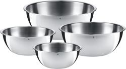 WMF Gourmet set boluri 4 piese, boluri din inox pentru bucătărie 0.75l - 2.75l, bol pentru amestecat din inox, bol pentru salată, bol pentru servire, Cromargan, stivuibile - 645709990 (645709990) Castron
