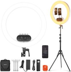 NEEWER 19" 100W LED inel de mare putere cu suport trepied și 3 suporturi pentru telefon compatibil cu iPhone, aplicație CRI97+ 2900-7000K și iluminare de control 2, 4G pentru streaming de machiaj video selfi