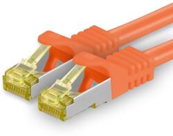 1aTTack. de Cablu de retea Cat. 7 25m portocaliu 1 bucata Cablu Ethernet Cat7 de retea Cablu LAN cablu brut 10 Gb s SFTP PIMF LSZH set cablu patch cu mufa Rj 45 Cat. 6a - 4251073615141