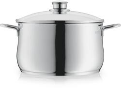 WMF Diadem Plus oală de gătit cu inducție 24 cm - 6, 5 l oală mare pentru carne din oțel inoxidabil Cromargan cu capac din sticlă, margine înaltă, lavabilă în mașina de spălat vase, durabilă și neaderentă