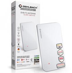 Oehlbach Antenă Oehlbach Scope Vision 5G DVB-T2 HD - antenă digitală de interior - amplificator activ DVB-T - succesorul câștigătorului testului nostru - cu filtru 5G - alb - 17235 (17235)