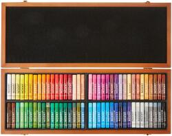 Honsell 47473 - Pasteluri uleioase Jaxon, set de 72 bucăți în cutie de lemn, culori strălucitoare, rezistente la lumină, ideale pentru artiști, pictori amatori, copii, școală, ore de artă, fără substanțe noci