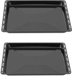ICQN Set tavi de copt ICQN 455 × 375 × 30 mm, compatibil cu Bosch, Siemens, Constructa & Neff, tavi emailate pentru cuptoare si aragaz - Yak017-Yak017-set (Yak017-Yak017-set)