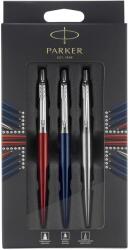 Parker Jotter London Trio Discovery Pack: Stilou cu bilă (Royal Blue) | Creioane gel (Red Kensington) & creion mecanic (Oțel inoxidabil) - 2032740 (2032740)