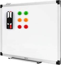Amazon Basics Tablă albă magnetică Amazon Basics cu cadru de aluminiu, suport pentru pix, 6 magneți, 1 gumă de șters și 2 markere pentru birou și acasă, montare pe perete, șters uscat, 60cm x 45cm - 1548964562 (154